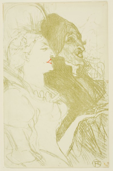 Carnival, 1894, Henri de Toulouse-Lautrec, French, 1864-1901, France, Color lithograph on cream