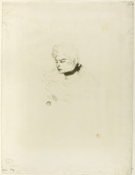 Mademoiselle Pois Vert, 1895, Henri de Toulouse-Lautrec, French, 1864-1901, France, Color