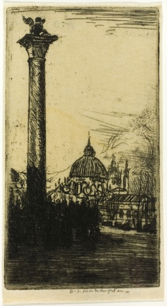 Lion Column, Venice, 1899, Donald Shaw MacLaughlan, American, born Canada, 1876-1938, United