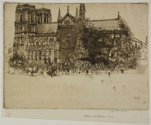 Notre Dame, Paris, 1900, Donald Shaw MacLaughlan, American, born Canada, 1876-1938, United States,