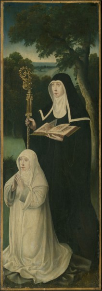 Saint Gertrude of Nivelles and an Augustinian Canoness, 1525/50, North Netherlandish, Northern