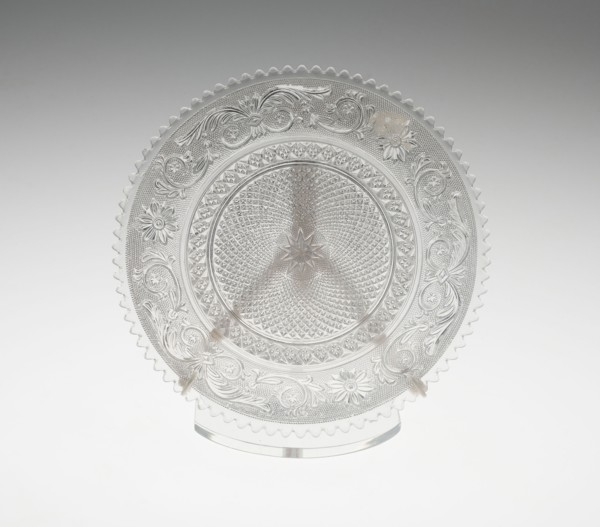 Plate, c. 1830/60, Baccarat Glassworks, French, founded 1764, France, Glass, pressed and cut, 2 ×