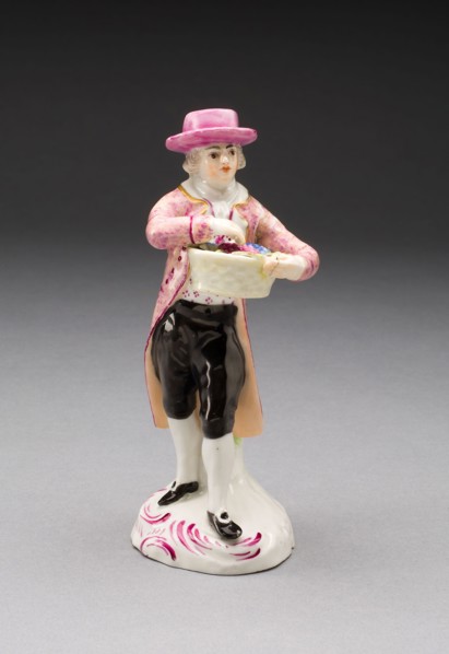Figure of a Man with Grapes, c. 1790, Limbach Porcelain Factory, German, 1772-1944,