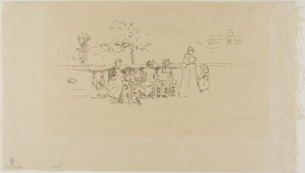 The Terrace, Luxembourg, 1894, James McNeill Whistler, American, 1834-1903, United States, Transfer