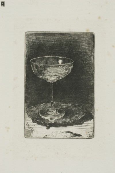 The Wine Glass, 1859, James McNeill Whistler, American, 1834-1903, United States, Etching with foul