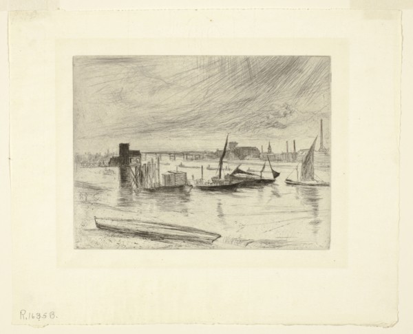Battersea Dawn (Cadogan Pier), 1863, James McNeill Whistler, American, 1834-1903, United States,