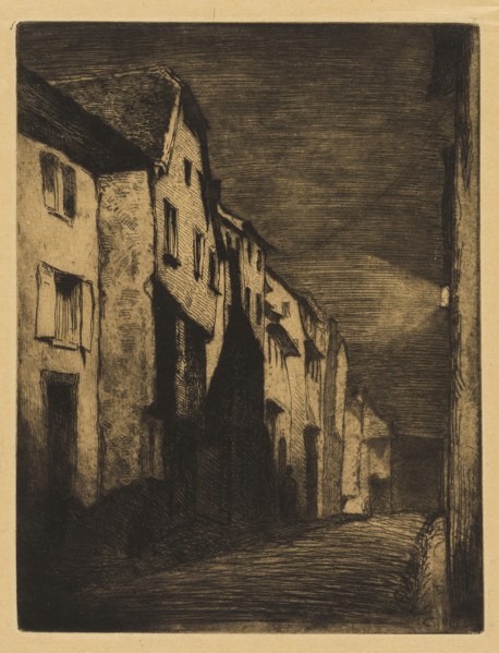 Street at Saverne, 1858, James McNeill Whistler, American, 1834-1903, United States, Etching with
