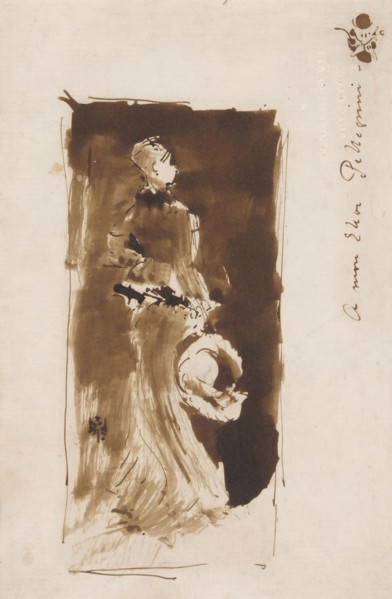 Sketch after the Portrait of Rosa Corder, c. 1879, James McNeill Whistler, American, 1834-1903,
