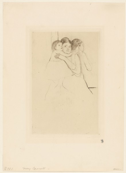 Mother Berthe Holding Her Child, c. 1889, Mary Cassatt, American, 1844-1926, United States,