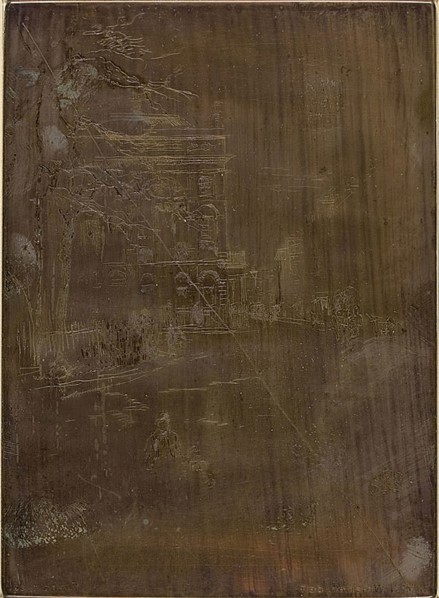 Fitzroy Square, 1878/1881, James McNeill Whistler, American, 1834-1903, United States, Cancelled