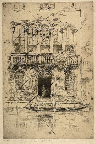 The Balcony, 1879/80, James McNeill Whistler, American, 1834-1903, United States, Etching and