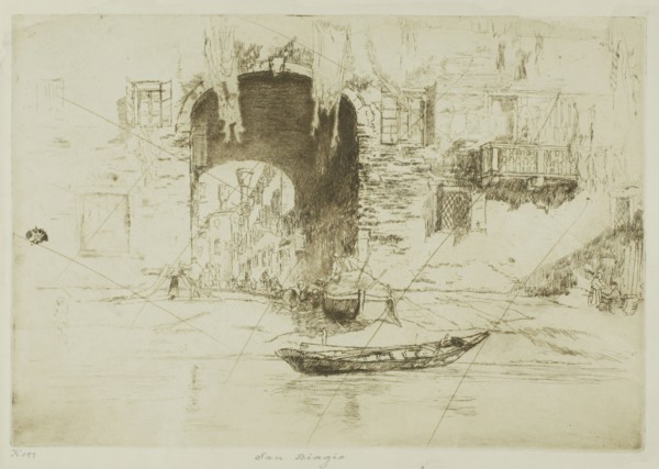 San Biagio, 1880, James McNeill Whistler, American, 1834-1903, United States, Etching and drypoint