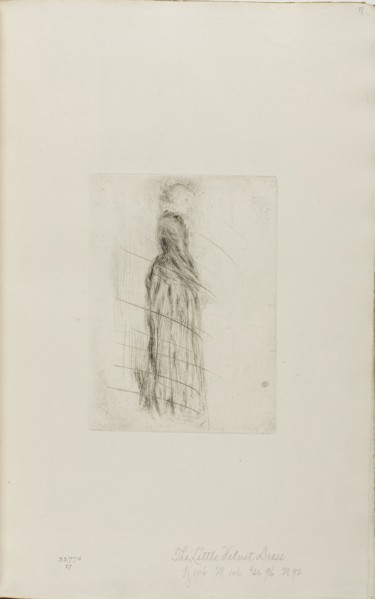 The Little Velvet Dress, 1873, James McNeill Whistler, American, 1834-1903, United States, Drypoint