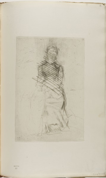 Agnes, 1875/78, James McNeill Whistler, American, 1834-1903, United States, Drypoint with foul