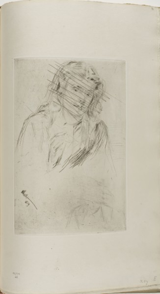 Fumette’s Bent Head, 1859, James McNeill Whistler, American, 1834-1903, United States, Drypoint