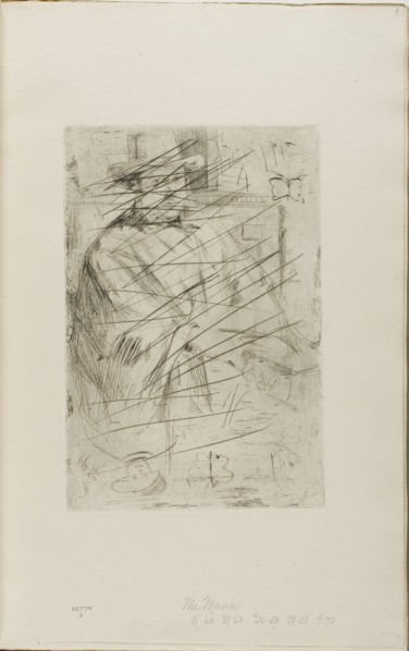 Portrait of a man, 1860, James McNeill Whistler, American, 1834-1903, United States, Drypoint with