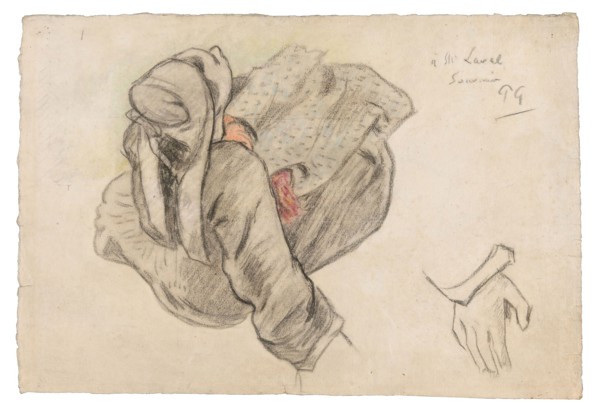 Seated Breton Woman, 1886, Paul Gauguin, French, 1848-1903, France, Black fabricated chalk with