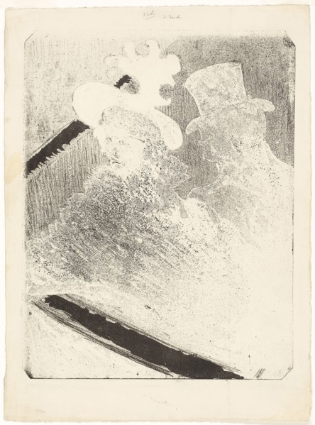 At the Concert, 1896, Henri de Toulouse-Lautrec, French, 1864-1901, France, Lithograph on cream