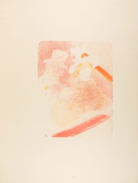 At the Concert, 1896, Henri de Toulouse-Lautrec, French, 1864-1901, France, Color zincograph on