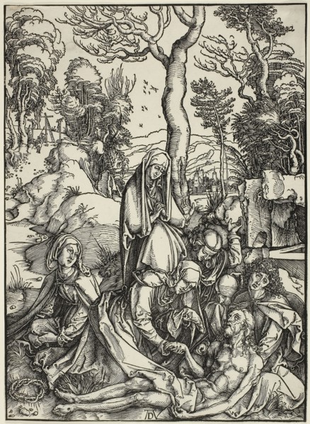 The Lamentation, from The Large Passion, c. 1498–99, published 1511, Albrecht Dürer, German,