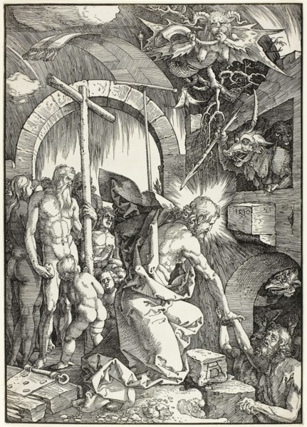 The Harrowing of Hell, Christ in Limbo, plate nine from The Large Passion, 1510, Albrecht Dürer,
