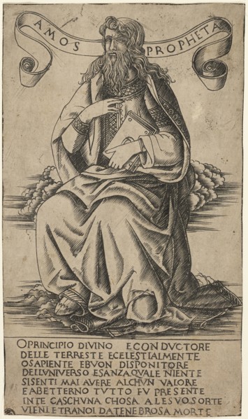 The Prophet Amos, 1480/90, Attributed to Francesco Rosselli, Italian, 1448-before 1513, Italy,