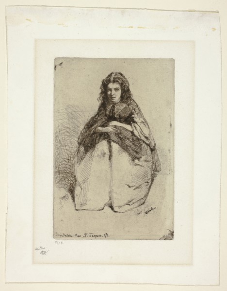 Fumette, 1858, James McNeill Whistler, American, 1834-1903, United States, Etching with foul biting