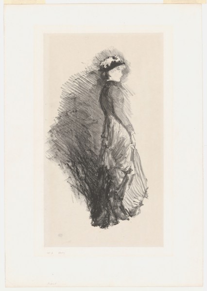 Study, 1878, James McNeill Whistler, American, 1834-1903, United States, Lithograph in black ink