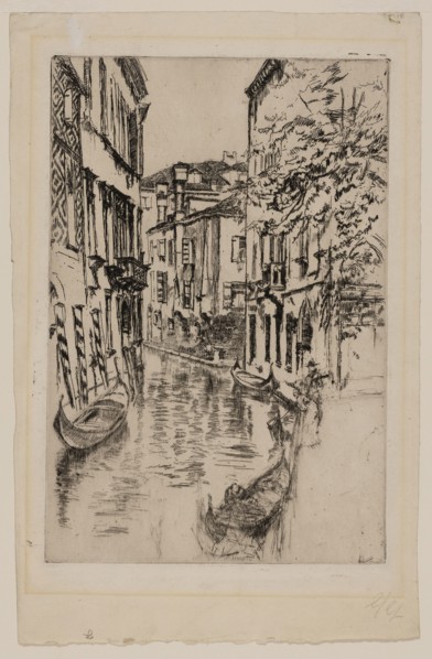 Quiet Canal, 1879/80, James McNeill Whistler, American, 1834-1903, United States, Etching and