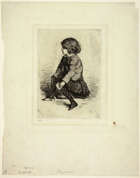 Seymour Haden, Jr, Seated, 1857/58, James McNeill Whistler, American, 1834-1903, United States,