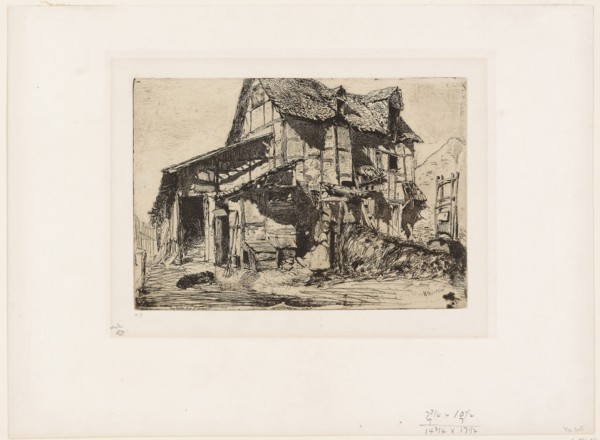 The Unsafe Tenement, 1858, James McNeill Whistler, American, 1834-1903, United States, Etching with