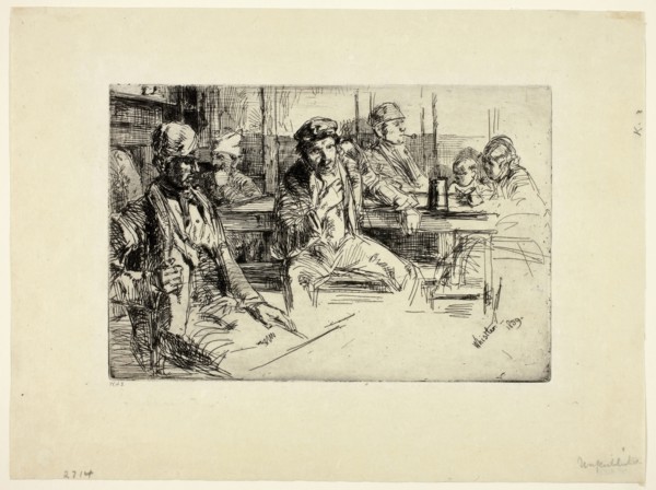 Longshore Men, 1859, James McNeill Whistler, American, 1834-1903, United States, Etching and