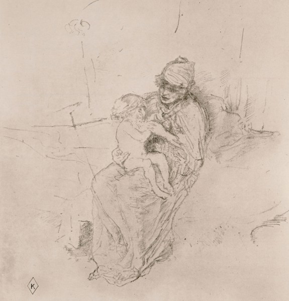 Mother and Child, No. 1, 1891, printed 1895, James McNeill Whistler, American, 1834-1903, United