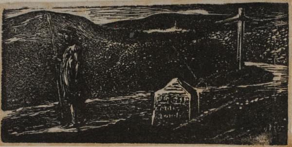 Colinet’s Journey: Milestone Marked LXII Miles to London, from The Pastorals of Virgil, 1821,