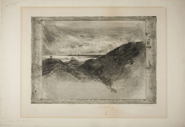 The Cliff, Bay of St. Malmo, 1889–90, Félix Hilaire Buhot, French, 1847-1898, France, Etching,