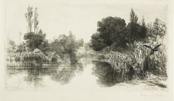 Shere Mill Pond, No. II (large plate), c. 1860, Francis Seymour Haden, English, 1818-1910, England,