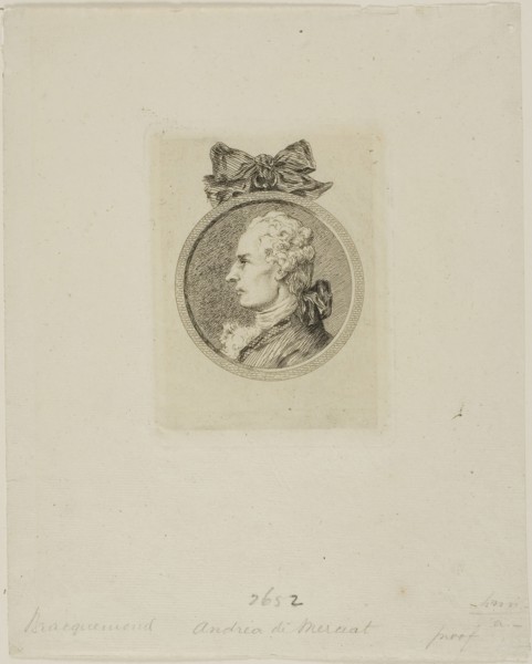 André de Nerciat, 1867, Felix Bracquemond, French, 1833–1914, France, Etching on ivory laid paper,