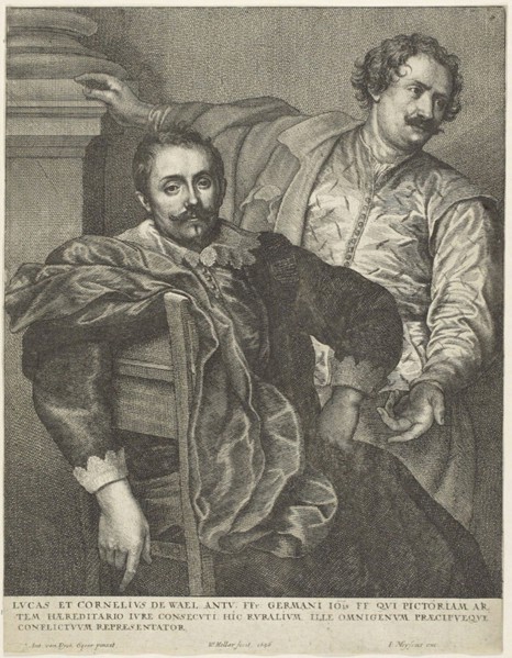 Lucas and Cornelis de Wael, 1646, Wenceslaus Hollar (Czech, 1607-1677), after Anthonie van Dyck