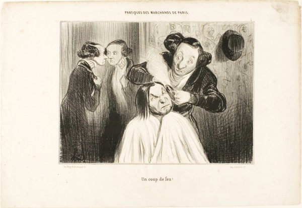 Fire!, plate 35 from Types Parisiens, 1839, Honoré Victorin Daumier, French, 1808-1879, France,