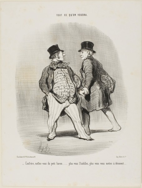 Beware my friend of the little baron… the more you dress him the less secured you will be, plate 49