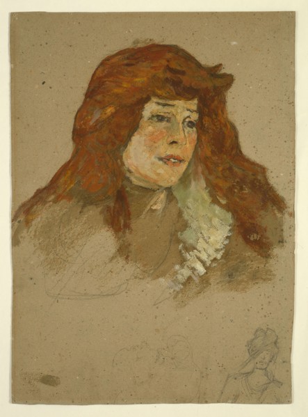 Mme Lili Grenier (recto), Landscape with Church (verso), 1885/88, Henri de Toulouse-Lautrec,