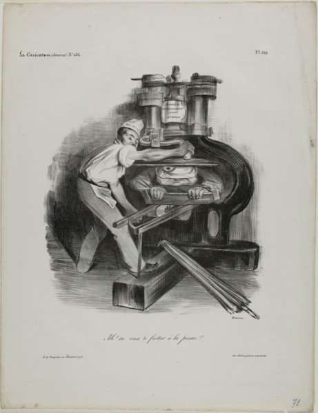 So, you want to meddle with the press!, plate 319, 1833, Honoré Victorin Daumier, French,