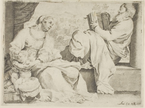 The Holy Family with Saint John the Baptist, 1590, Annibale Carracci, Italian, 1560-1609, Italy,