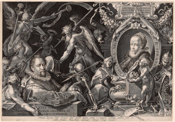 Portrait of Bartolomaeus Spranger with an Allegory of the Death of His Wife, Christina Müller,