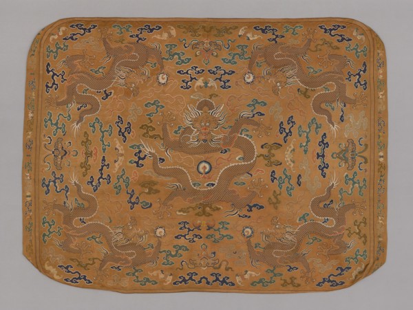 Cushion Cover, Qing dynasty (1644–1911), 1720/50, Manchu, China, Brocade, 170.2 × 137.8 cm (67 × 54