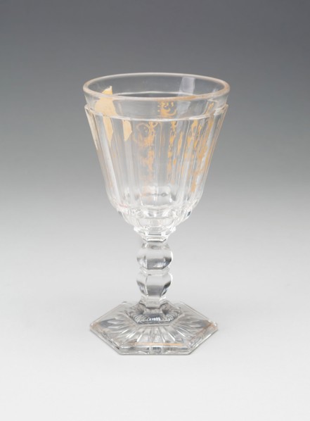Goblet, 1825/50, France, Glass with gold decoration, 16.2 × 8.9 cm (6 3/8 × 3 1/2 in.)