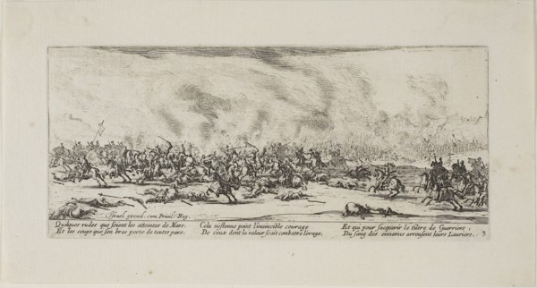 The Battle, plate three from The Miseries of War, 1633, Jacques Callot (French, 1592-1635),