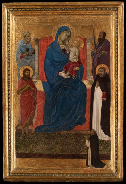 Virgin and Child Enthroned with Saints Peter, Paul, John the Baptist, and Dominic and a Dominican