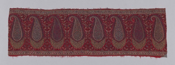 1937.1231b, c. 1820, India, India, Wool, double interlocking 2:2 'S' twill tapestry weave, main