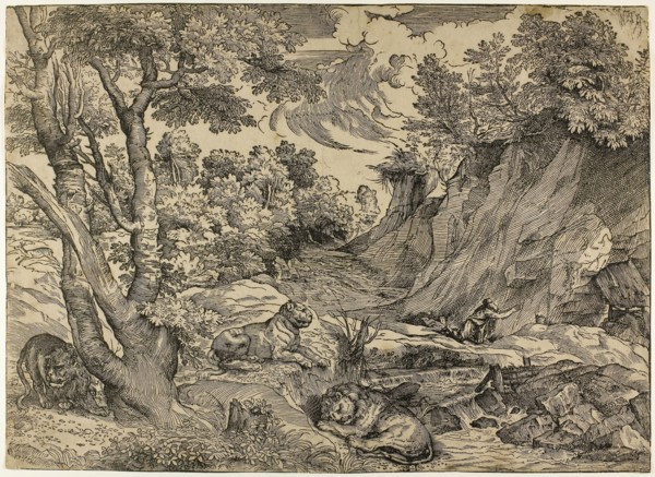 Saint Jerome in the Wilderness, 1525–30, Nicolò Boldrini (Italian, c. 1500–1566), after Titian